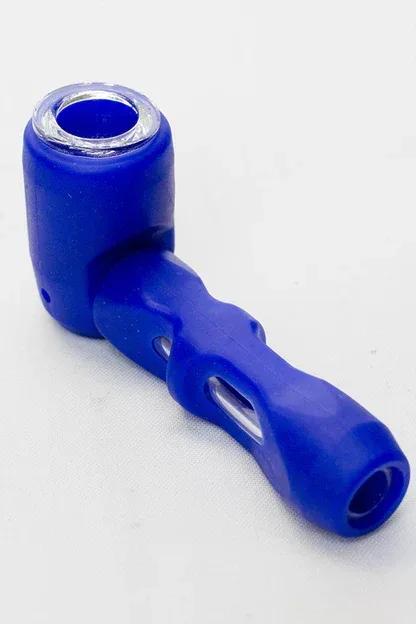 Silicone hand pipe with multi holes glass bowl and tube - Image 2