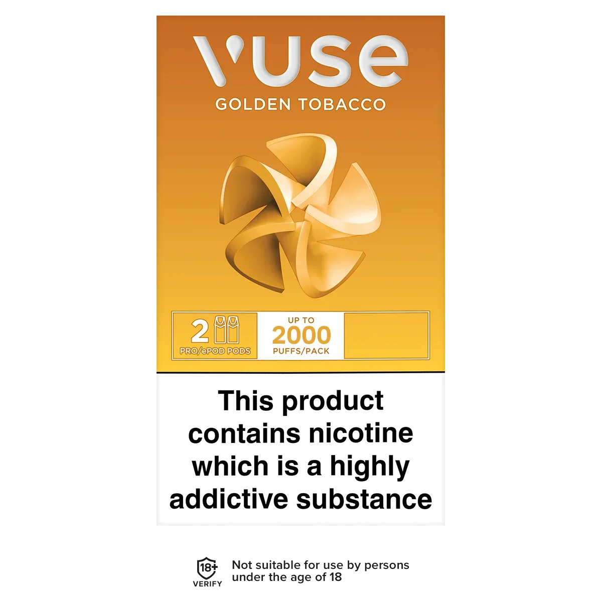 Vuse ePod vPro Golden Tobacco Pods