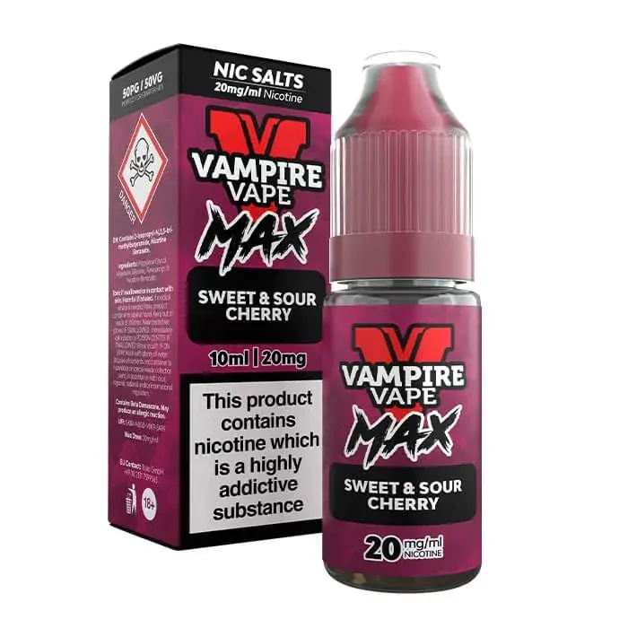 Vampire Vape Max Sweet and Sour Cherry 10ml Nic Salts