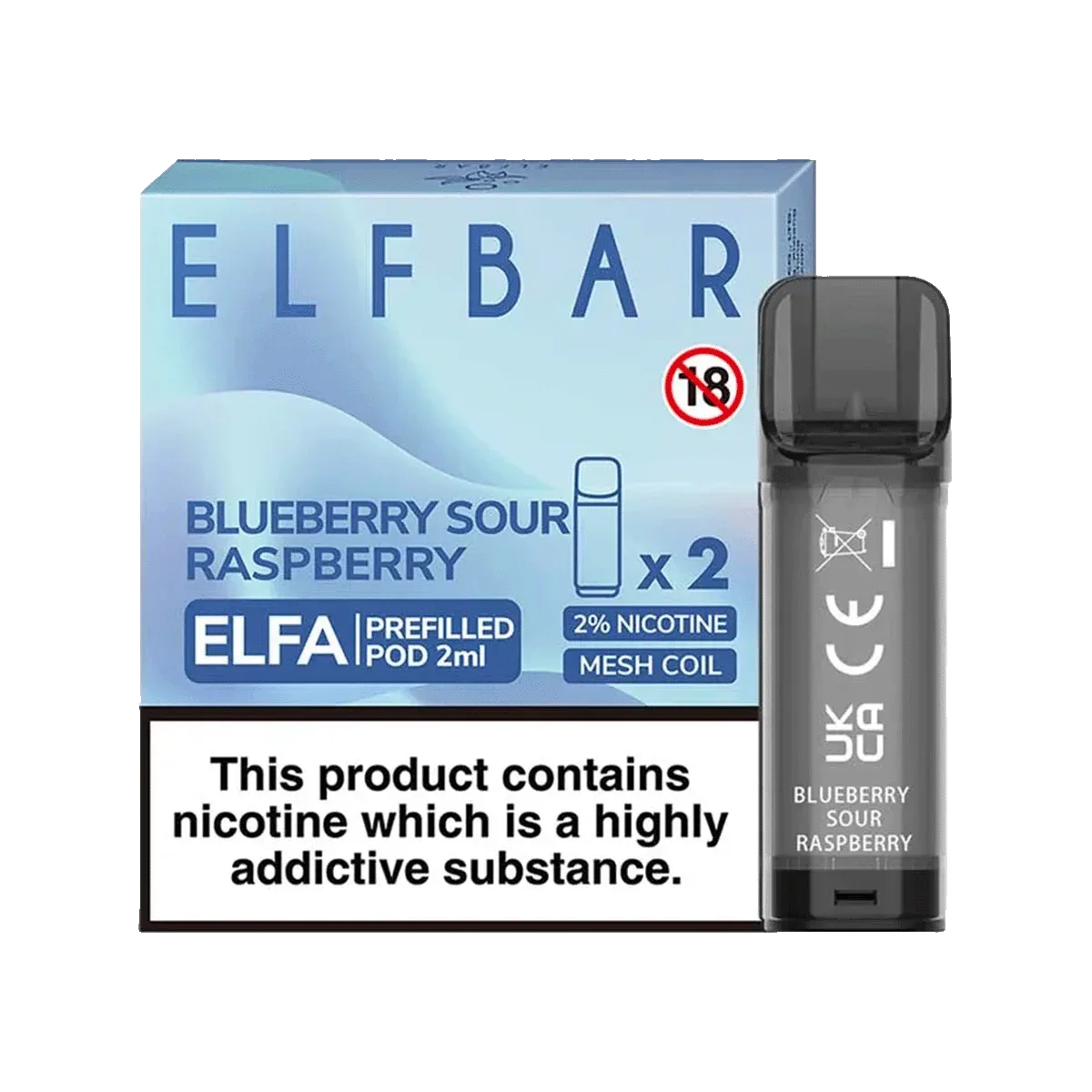 Blueberry Sour Raspberry Elfbar Elfa Pods (Pack of 2)