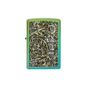 Zippo Lighter - High Polish Teal Zippo Design