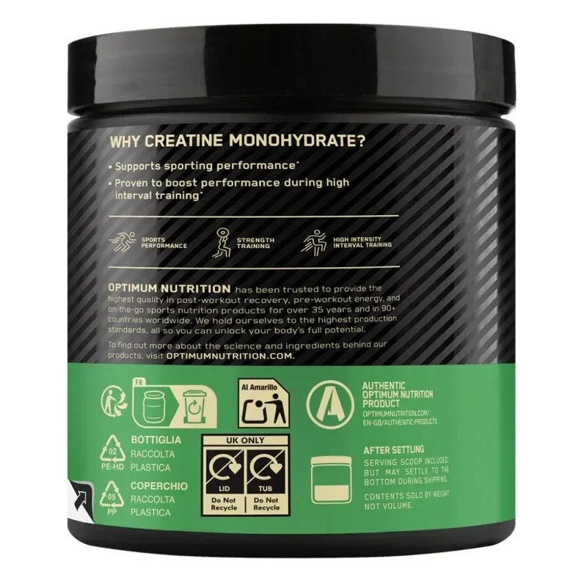Optimum Nutrition Micronised Creatine Powder 187g (Unflavoured) - Image 2