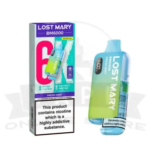 Fresh Mint Lost Mary BM6000 Prefilled Pod Kit