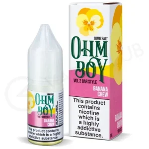 Banana Chew Nic Salt E-Liquid by Ohm Boy Bar Style