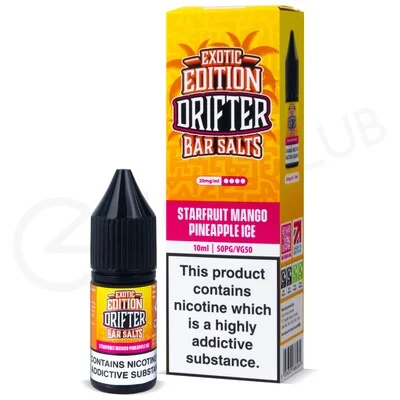 Starfruit Mango Pineapple Ice E-Liquid by Drifter Bar Salts Exotic
