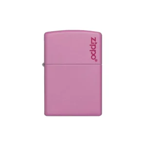 Zippo Lighter - Pink Matte Zippo logo