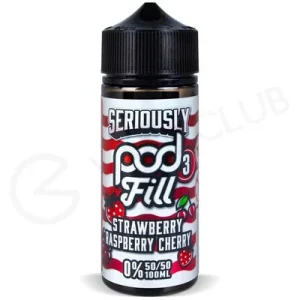 Strawberry Raspberry Cherry Shortfill E-Liquid by Seriously Pod Fill 3 100ml