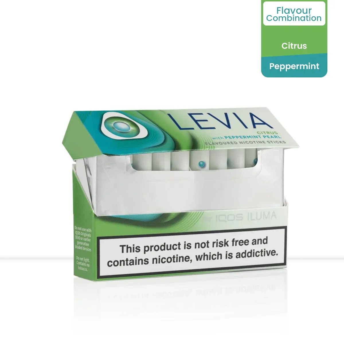 Levia Citrus with Peppermint Pearl Zero Tobacco IQOS Sticks - Image 2