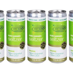 24CT CASE - Asheville Dispensary Nano Cannabis D9 Cosmic Seltzer - 12oz / 15mg / Yellow Grapefruit / Blue Lotus