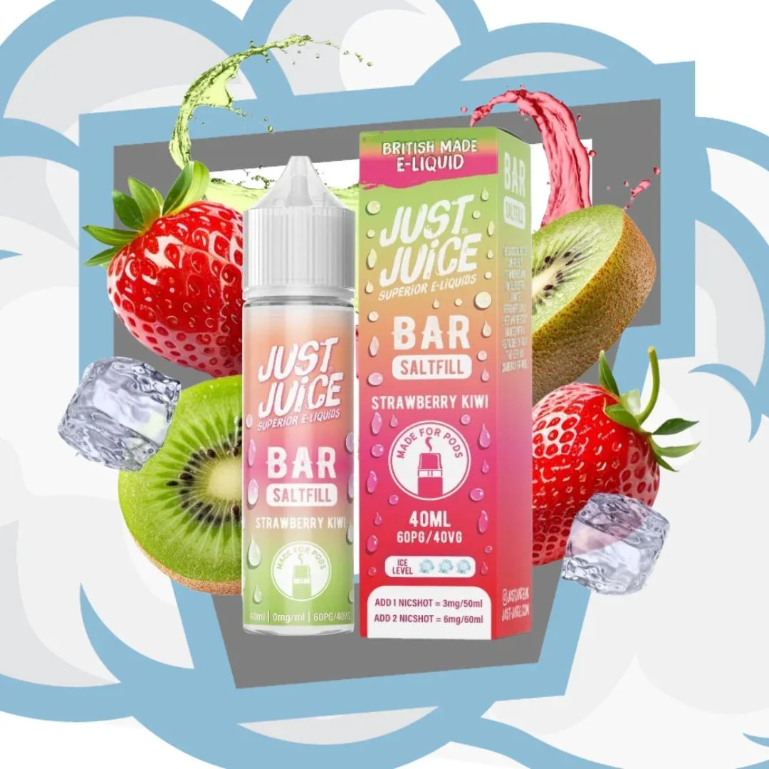 Strawberry Kiwi Bar Saltfill by Just Juice 40ml