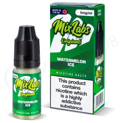 Watermelon Ice Nic Salt E-Liquid by Mix Labs - Image 2