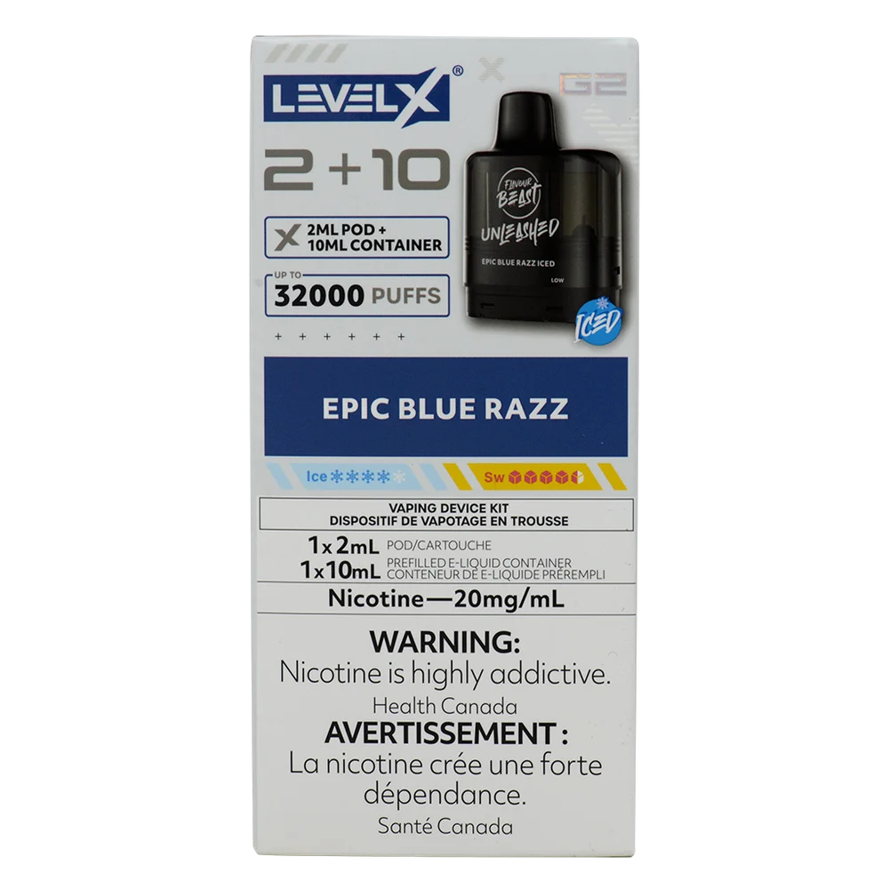 Level X G2 Pod Epic Blue Razz Iced 2ml 20mg