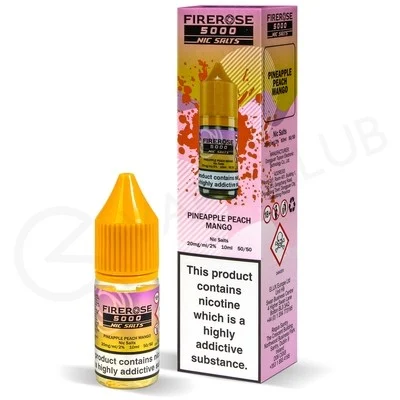 Pineapple Peach Mango Nic Salt E-Liquid by Elux Firerose