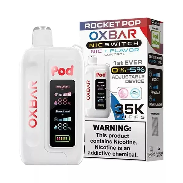 Oxbar Pod x Nic Switch 35000 Puffs Disposable Vape 0%-5% Nicotine - Rocket Pop