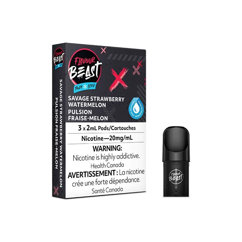 Flavour beast savage straberry watermelon pods