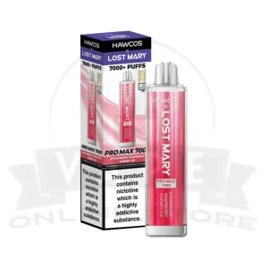 Strawberry Raspberry Cherry Ice HAWCOS X Lost Mary Pro Max 7K Puff Vape Kit