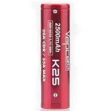 K25 18650 2500mAh Quick Charge Battery By Vapcell - Image 2
