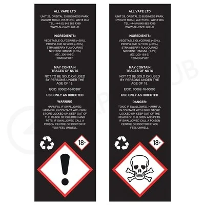 Strawberry E-Liquid by Club Juice 50/50 - Image 2