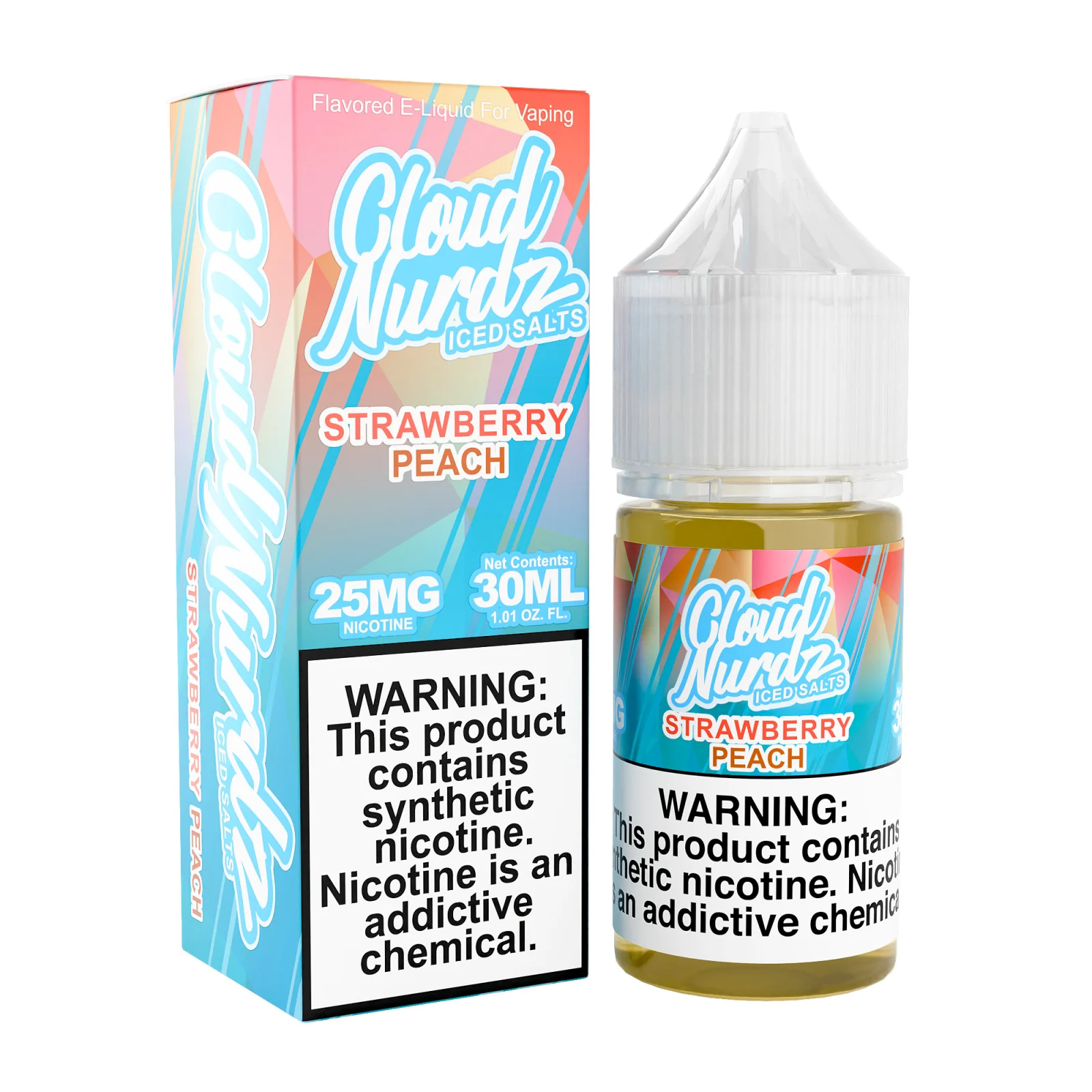 Strawberry Peach Iced – Cloud Nurdz Salts – 30mL