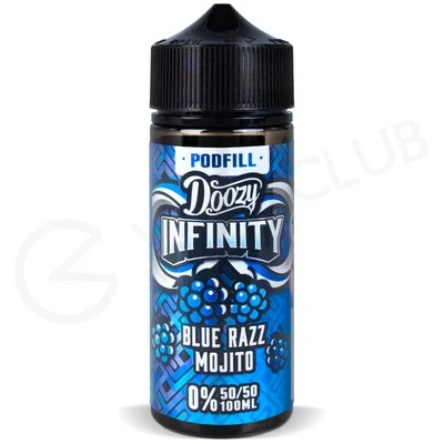 Blue Razz Mojito 50VG Shortfill E-Liquid by Doozy Infinity 100ml