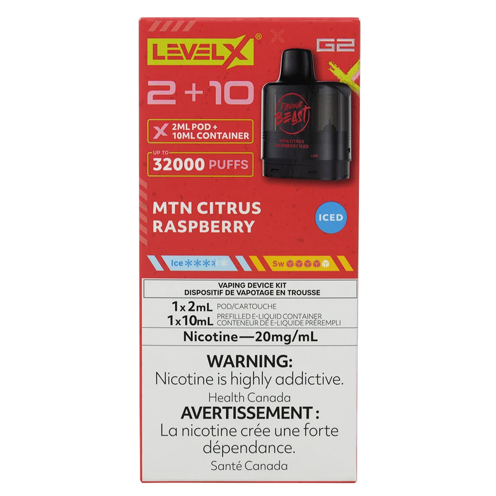 Level X G2 Pod MTN Citrus Raspberry Iced 2ml 20mg