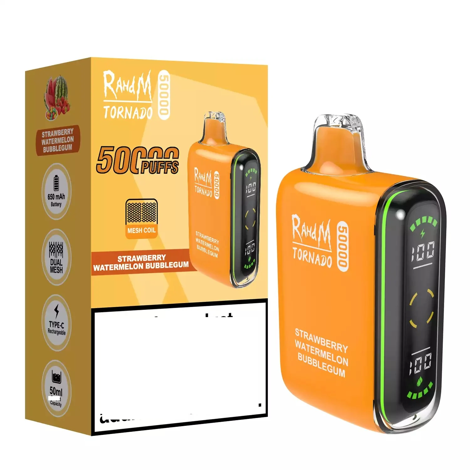 RAHDM Tornado 50000 Puffs Professional Wholesalers Disposable Vape Bulk Buy - Image 2