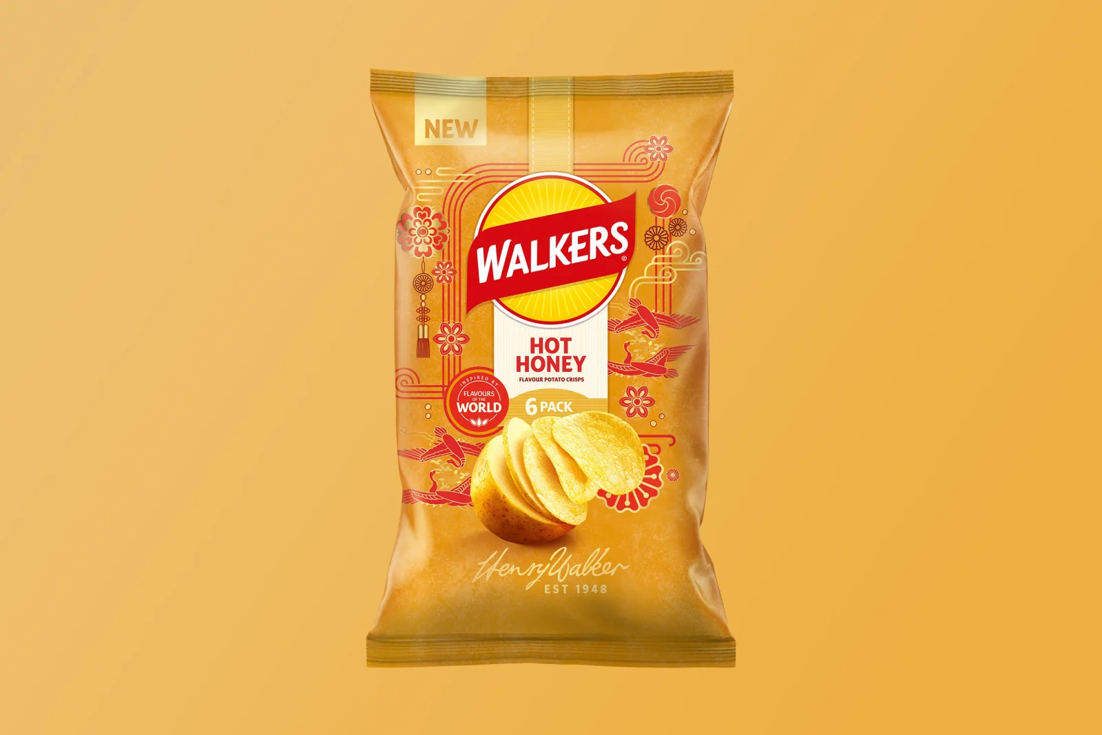 Walkers Hot Honey 6 Pack 6×25g