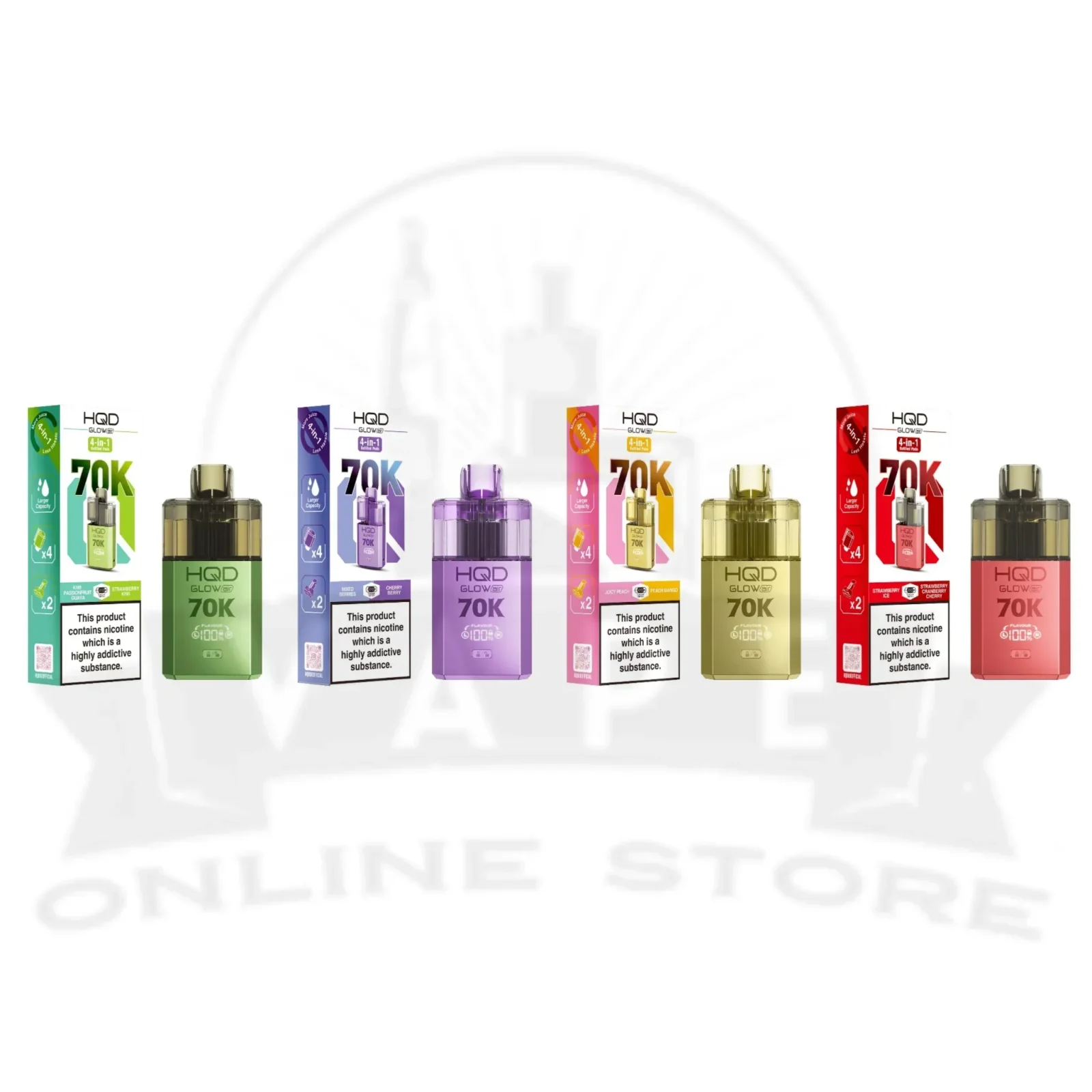 HQD Glow Air 70K | 70k Puff Vape - Image 2