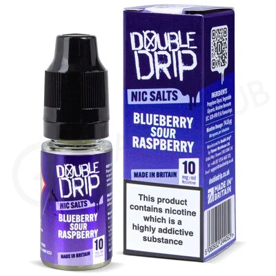 Blueberry Sour Raspberry Nic Salt E-Liquid by Double Drip