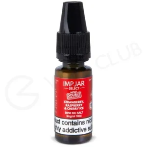 Strawberry Raspberry & Cherry Ice Nic Salt E-Liquid by Imp Jar Select