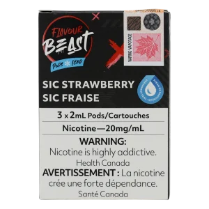Flavour Beast Pod Sic Strawberry Iced 20mg 3/Pk