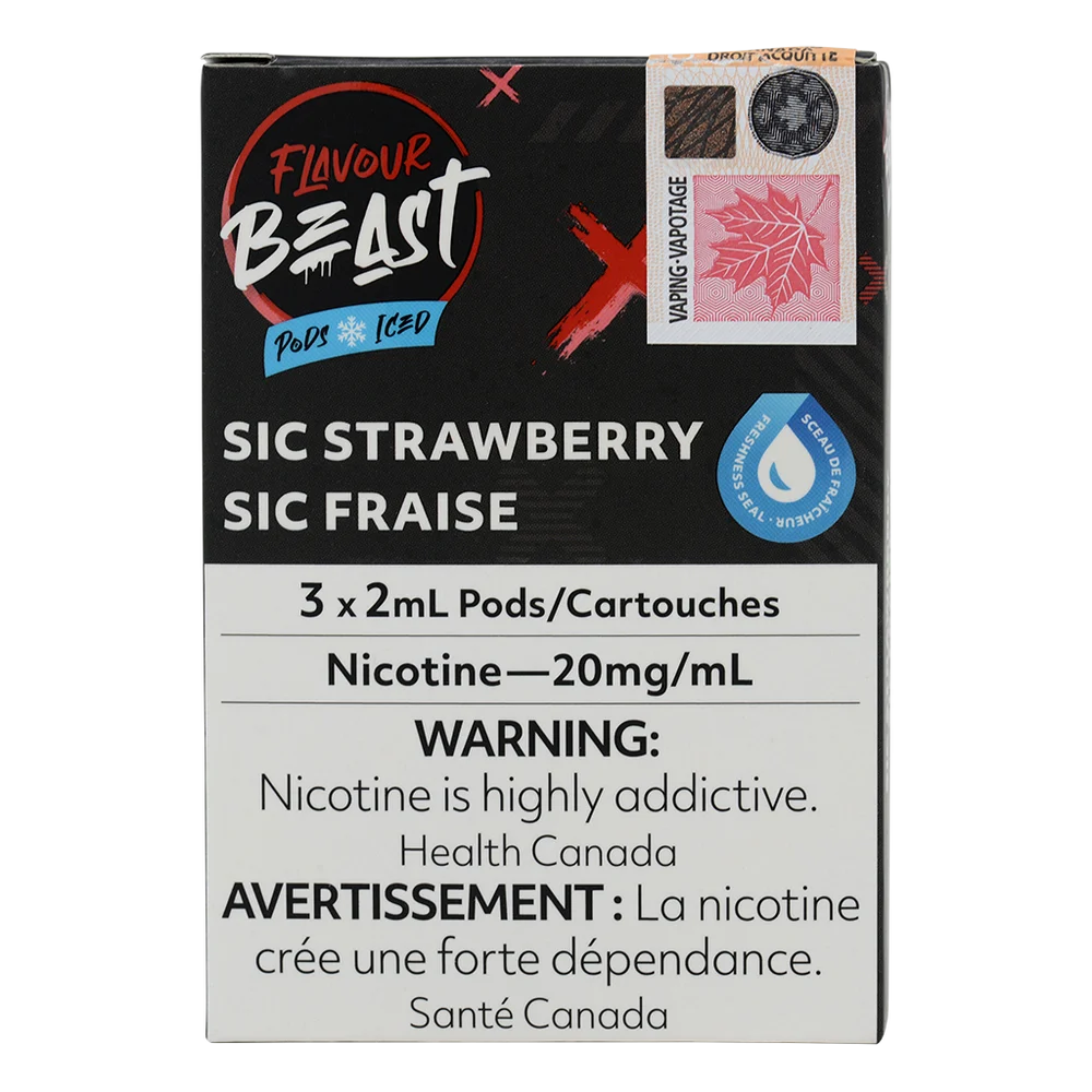 Flavour Beast Pod Sic Strawberry Iced 20mg 3/Pk