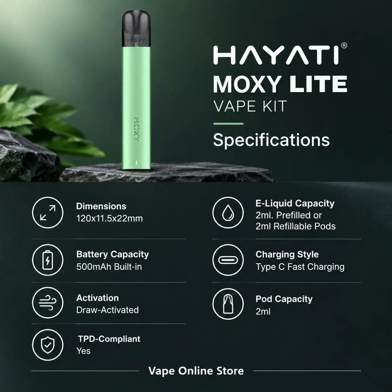 Hayati Moxy Lite Vape Kit - Image 2