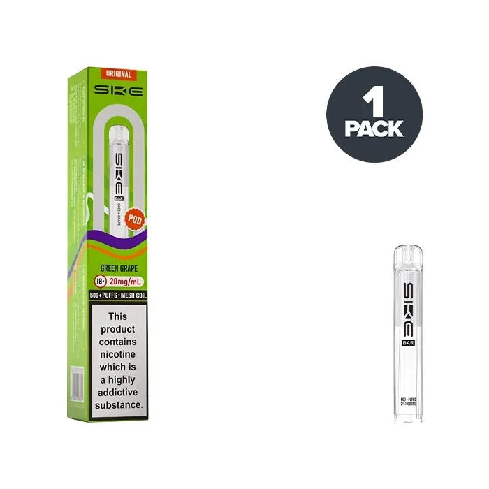 Green Grape SKE Bar 600 Prefilled Pods
