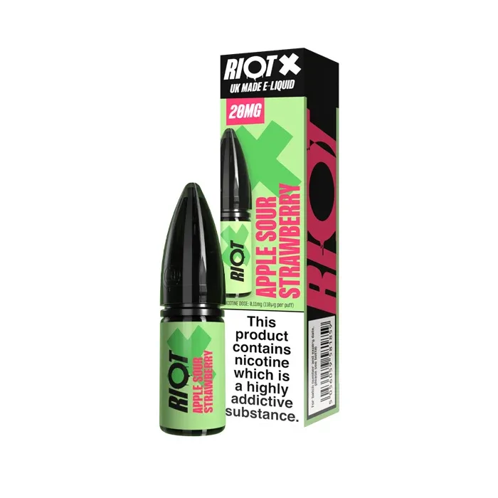 Apple Sour Strawberry Nic Salt E-Liquid by Riot X