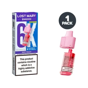 Juicy Peach Lost Mary BM6000 Refill Pack