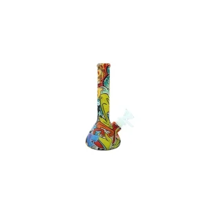 8″ Multi-Colour Beaker Silicone Bong