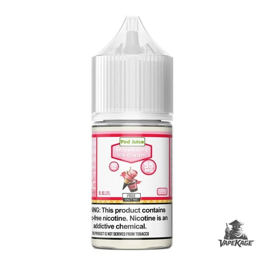 Strawberry Ice Cream — Pod Juice 30mL Nic Salt