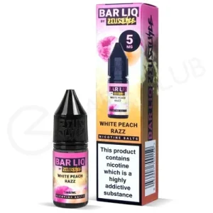White Peach Razz Nic Salt E-Liquid by Bar Liq