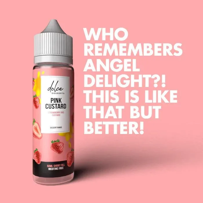Dolce Desserts Pink Custard 50ml Short Fill E-liquid - Image 2