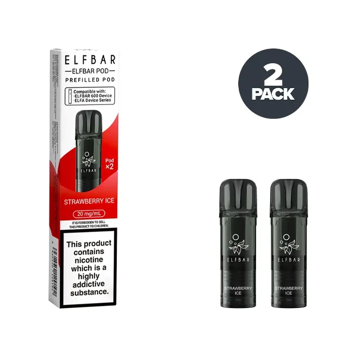 Strawberry Ice Elf Bar 600 Prefilled Pods