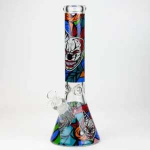 13.5" Freaky Clown Glow In The Dark Bong