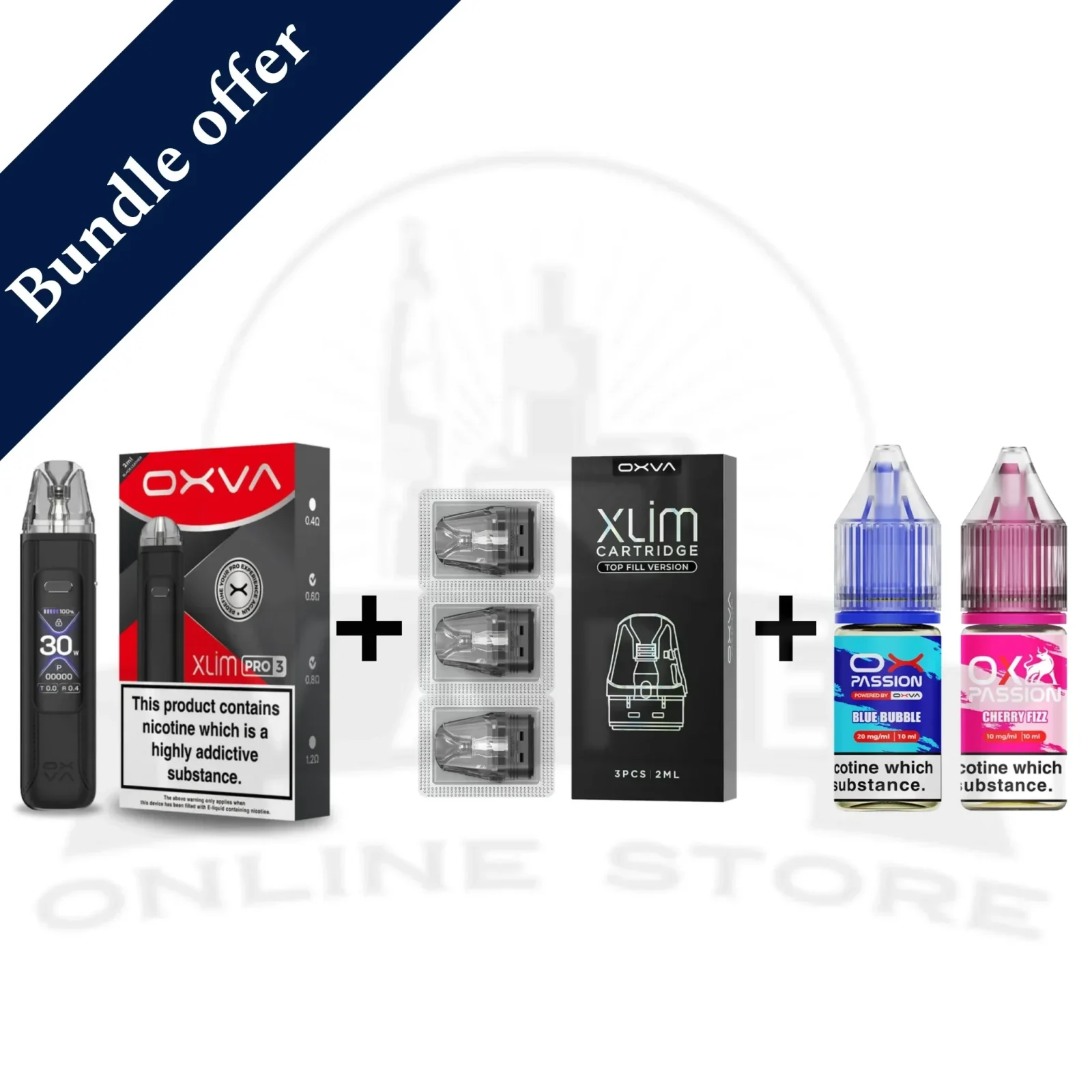 OXVA Xlim Pro 3 0MG vape Bundle With Pod + 2 Nic Salts