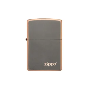 Zippo Lighter - Rustic Bronze Zippo Logo