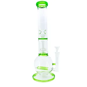 Inline Perc Bubble Water Pipe - 15.5"