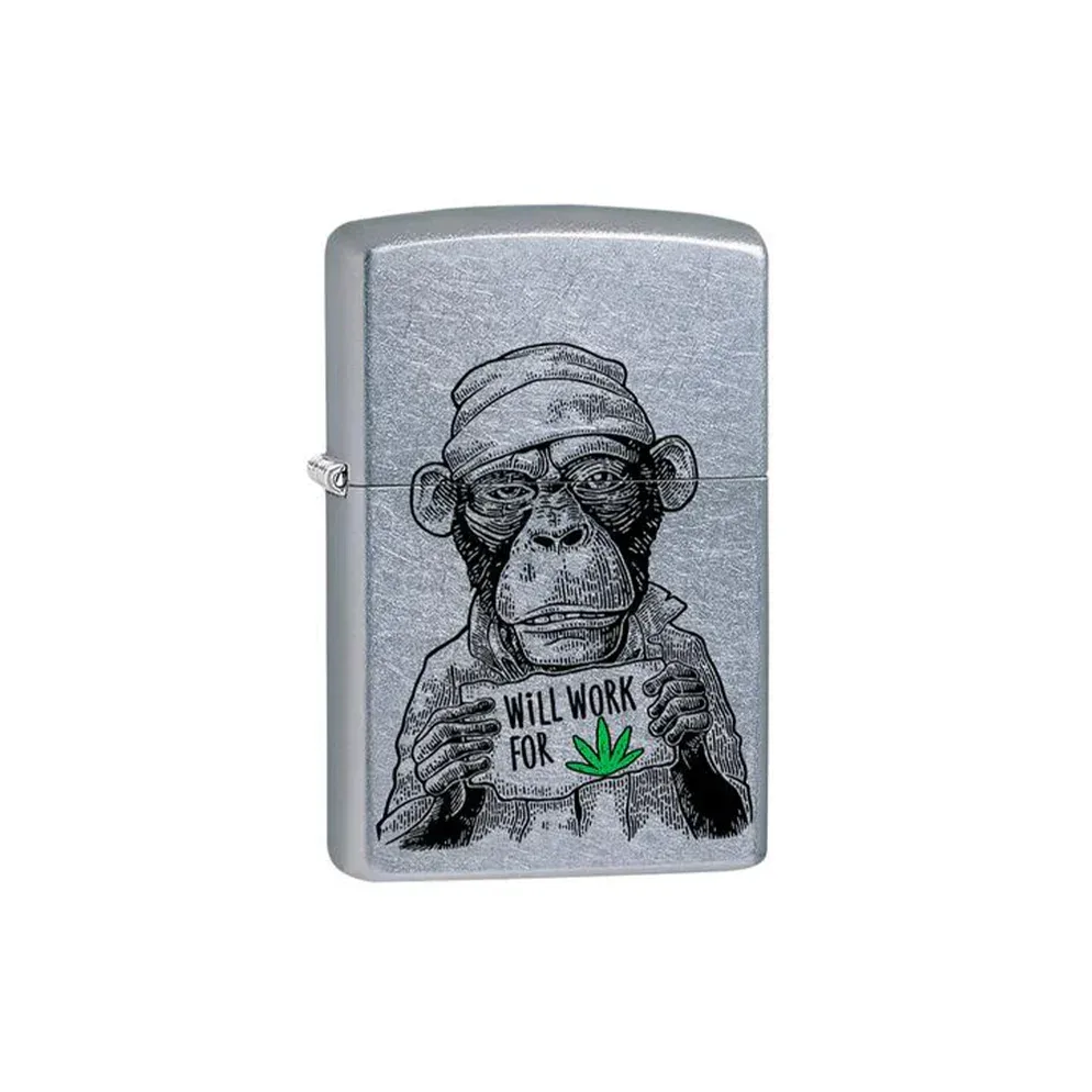 Zippo Lighter - Monkey Workin For Weed - Image 2