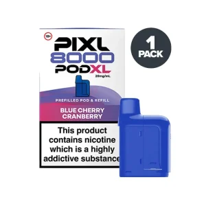 Blue Cherry Cranberry PIXL 8000 Prefilled Pods