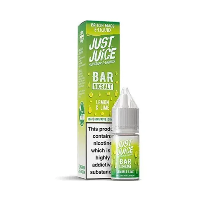 Lemon & Lime 10ml Nic Salt E-Liquid by Just Juice Bar Salt