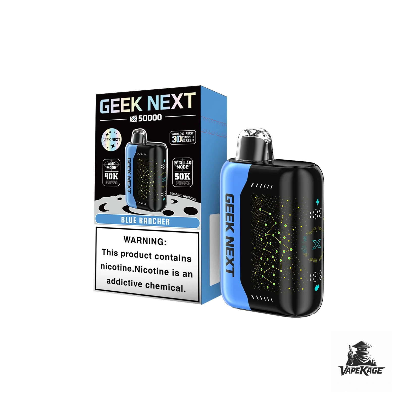 Geek Next 50K Zero Nicotine Disposable Vape | 50,000 Puffs No Nic - Image 2