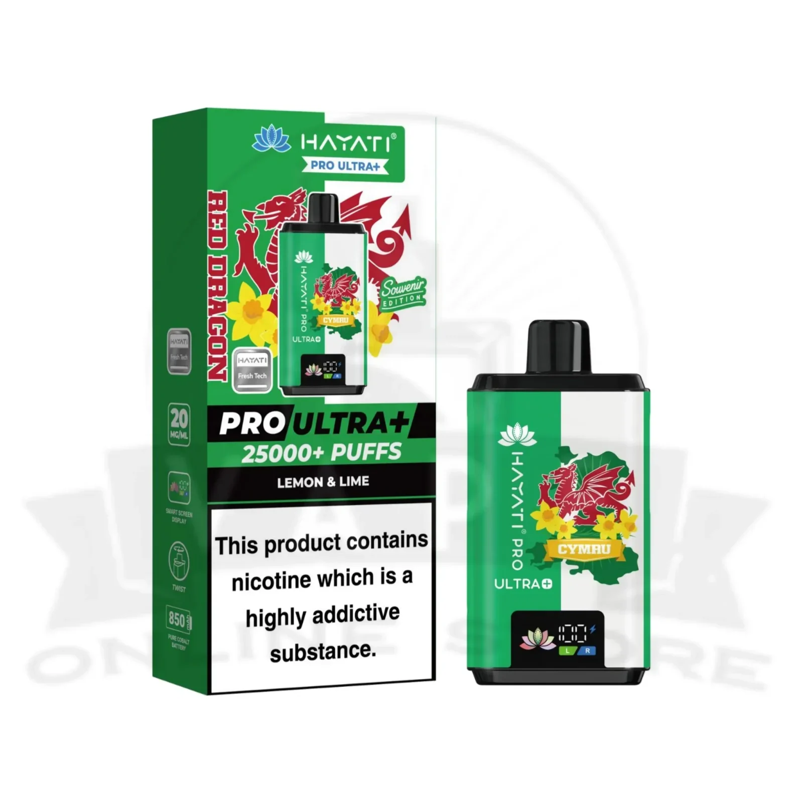 Hayati Pro Ultra Plus 25000 Red Dragon Edition Prefilled Pod Kit - Image 2